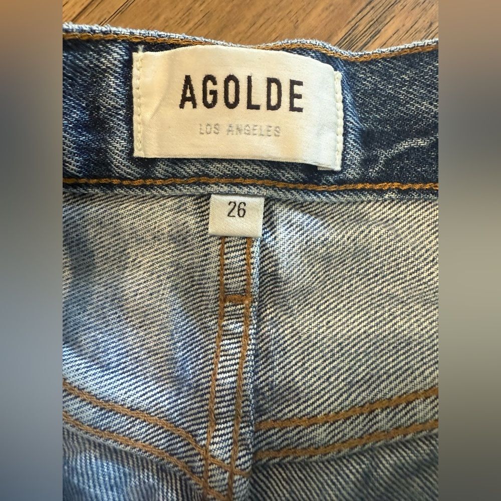 Agolde Riley High Rise Shorts 4.5" - Picture 4 of 8